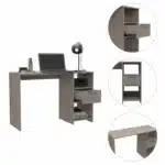 HMS 43" Light Gray Melamine Computer Desk Traditional Modern Rustic Office Furniture Steel Construction Office Building
