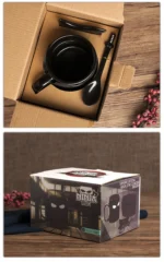 Ninja Mugs Water Cup Creative Funny Mugs with Lid Spoon Set Porcelain Kitchen Utensils Drinkware Mug Coffe Kawaii Cup
