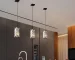 Ship in USA,4" Modern Crystal Pendant Light - 3 Pack, Adjustable Hanging Ceiling Lamp with Crystal Prism Design for Dining