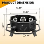 Outdoor Furniture 43-inch Outdoor Fire Pit – close-up detail