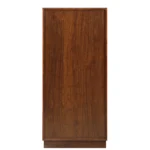 HMS 52" Antiqued Solid Wood Bar Cabinet Brown and Black with Three Drawers Stainless Steel and Metal Storage for Home Use - Image 3