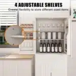 Adjustable Shelf Kitchen Pantry Storage Cabinet Buffet Cupboard Sideboard with Kitchen Features