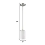 HMS Modern Antique Silver Frosted Glass Hanging Light 3000K Warm White Crystal Chandelier for Indoor Home Hotel Use AC Brass