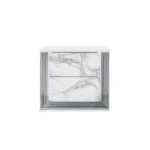 Moon white marble nightstand with LED lighting and color-changing illumination