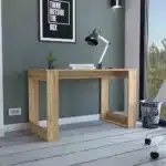 Albion Light Oak Finish Computer Desk FCJ's Ample Worksurface Desk with Stylish Legs