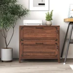 Modern 2-Drawer Farmhouse File Cabinet with Lock for Home Office Gym School Hotel Workshop Warehouse-Versatile Design