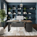 Modern Luxury Executive Desk with File Storage Cabinet L-Shaped Manager Office Furniture Durable and Easy-to-Assemble