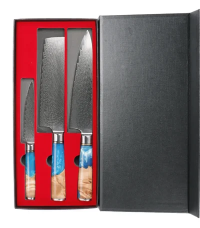 IOKO 67 Layers Damascus Chef Kitchen Knife Set Butcher Utility Santuku Sushi Sashimi Cleaver Japanese Style Damascus Knife