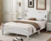 Goldoma Full Size Solid Pine Wood Platform Bed Frame - Eco-Friendly White