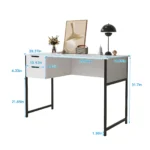 YQ FOREVER Home Office Modern Simple Small Study Writing PC Drawers Industrial Desktop Table Computer Desk – base detail