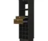 Small bar cabinet in black with two drawers, ideal for home bar setup