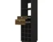Small bar cabinet in black with two drawers, ideal for home bar setup