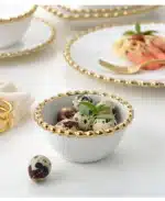 1pcs Ceramic Large Rice Bowl Heart-shaped Tableware Nordic Phnom Penh White Round Salad Plate Steak Dish Dinnerware Dinner
