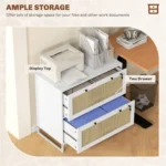 File Cabinet Storage Cabinet White – close-up detail