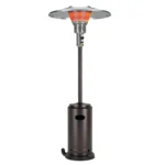 HMS 40000 BTU Bronze Steel Propane Patio Heater Standing Cylindrical Pole Design for Outdoor Use – side view