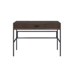 HMS 42" Solid Wood Writing Desk Brown and Black Modern Design with Adjustable and Flexible Features Assembled Computer Desk