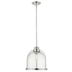 HMS Stanton 1-Light Polished Nickel Pendant Elegant Chandelier & Pendant Light – top view