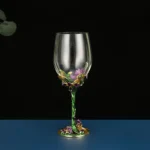Creative Enamel Iris Glass cup Champagne Flutes Crystalline Party Gift Toasting Glass Goblet Crystal Anniversary unique mug