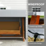 Dark gray outdoor swing cover protecting a patio hammock swing from rain and sun