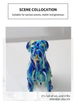 Boxer dog ornament near a wine bottle, suggesting bar decor.
