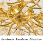Modern Crystal Gold Chandelier, Tree Branch Chandeliers for Dining Room Over Table,Living Room,High Ceiling,Kitchen