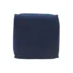 Goldoma 18" Blue Cotton Patchwork Pouf Ottoman - Foldable Foot Stool with Tufted Design – side view