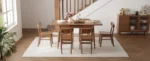 Solid walnut extendable dining table - mid-century modern oval table seats 4-8, seamless extension mechanism