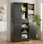 Antique Vintage Wine Bar Cabinet Modern Home Furniture for Living Room Bedroom Office Kitchen Metal and Wood for Storage - Image 3