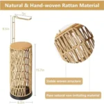 Modern Iron Toilet Paper Holder with Storage Stainless Steel Surface Finish for Kitchen and Bathroom Use – close-up detail