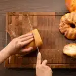 10 Inch Cooking Kitchenware Manufacturer Wood Handle Kitchen Chef Knife Carbon Steel Bread Knife – top view