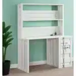 HMS 47" White Metal Computer Desk with Comfortable Writing Surface