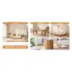 FCJ Small Dining Table Cylindrical Patterned Design Versatile Workbench & Writing Desk for Variety Interior Styles