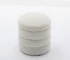 Goldoma Modern Velvet Round Ottoman Pouf with Handmade Design