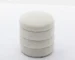 Goldoma Modern Velvet Round Ottoman Pouf with Handmade Design