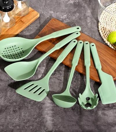 Food Grade Silicone Spatula and Spoon Set 6pcs Multi-Purpose Kitchen Utensil Set
