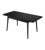Solid walnut extendable dining table - mid-century modern oval table seats 4-8, seamless extension mechanism
