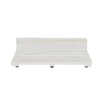 23" Luxury White Teak Slat Bath Mat Non-Slip TPR Microfiber and PVC Solid Pattern Bathroom Floor Mat – close-up detail