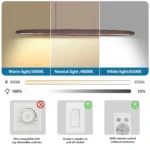 US Stock Free Shipping 51" Wood Linear LED Pendant Light Dimmable 36W Walnut Dining Table Pool Table Kitchen Island Fixture