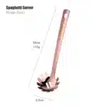 1PC Stainless Steel Non-Stick Rose Gold Kitchenware Long Soup Spoon Cooking Tools Metal Polish Mini Fork Slotted Turner