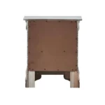 Silver Champagne Nightstand with Diamond Pattern Drawers – close-up detail