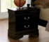 Modern solid wood nightstand 2 drawers with sleek design and ample storage