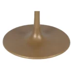 Goldoma 47-inch modern gold dining table for 4 with pedestal base in a bright dining room