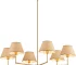 Boho Rattan Chandelier, Rustic Industrial Pendant Light Large Adjustable Pendant Lighting Fixtures for Dning Room Living Room