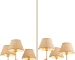 Boho Rattan Chandelier, Rustic Industrial Pendant Light Large Adjustable Pendant Lighting Fixtures for Dning Room Living Room