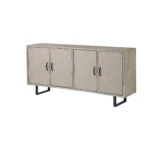 HMS 68 Light Brown Solid Wood Sideboard Four Doors Luxury Modern Design for Home Farmhouse Hotel Living Room Dining Storage - Image 4