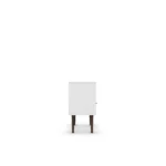 Rustic white nightstand with wood drawer – modern bedroom furniture from Goldoma