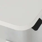 HMS Adjustable White Wood and Stainless Steel Rolling Standing Desk Elegant Office Solution – base detail