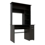 HMS Luxury Black 43" Computer Desk with Hutch Office Manager Desk for Building or Bedroom Use Computer Table Furniture