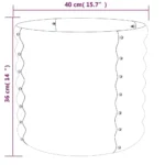 W2B VidaXL garden planter placed in a corner of a wooden deck, showcasing its medium size and floor usage, with