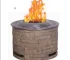 Goldoma smokeless fire pit with stackstone look burning wood pellets at a campsite